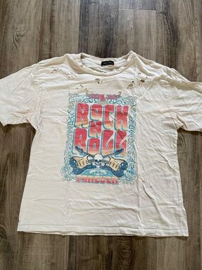 Zutter White 'Rock N Roll' Short Sleeve Tee